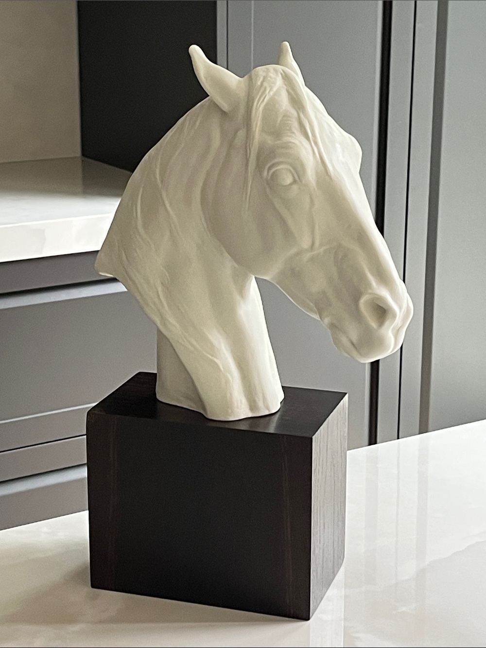 Rosenthal 1957 by Albert Hinrich Hussmann Horse Sculpture on Wood Base.
